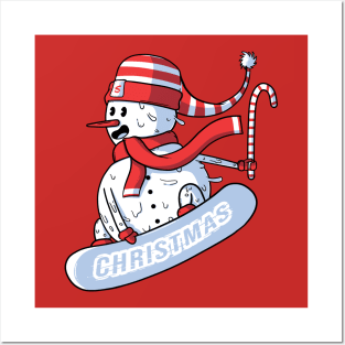 Snowman - Merry Christmas Posters and Art